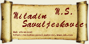 Miladin Savuljesković vizit kartica